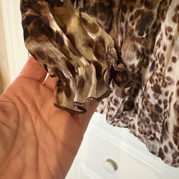 Fire Los Angeles Animal Print Blouse - Size Small - Picture 4 of 6